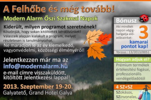 Modern Alarm: Őszi szakmai napok