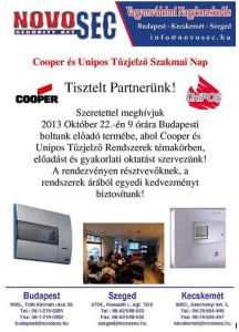 Novosec: Cooper és Unipos tűzjelző szakmai nap
