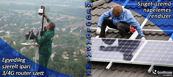 Sziget üzemű egyedi megoldások a GeoVision Hungária Kft-nél Forrás: GeoVision H. Kft